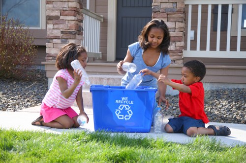 Recycling bins for segregating waste materials