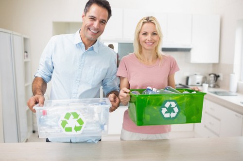 Rubbish removal team at work in South West London