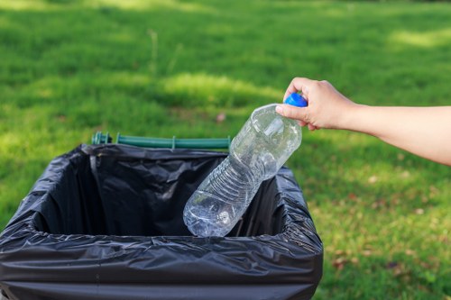 Various types of waste collected for removal